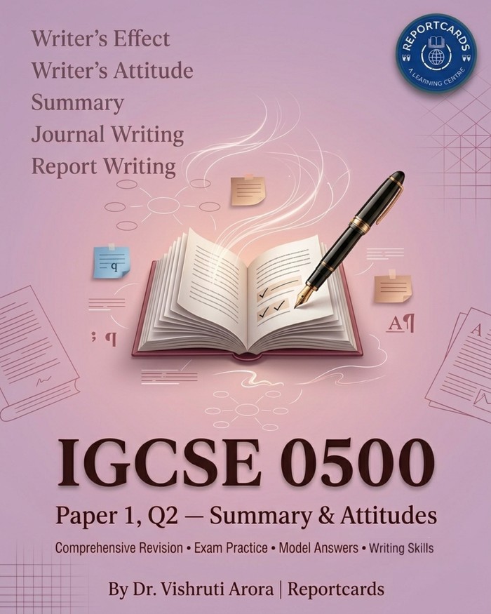 IGCSE 0500 Paper 1, Q2: Summary & Attitudes workbook cover